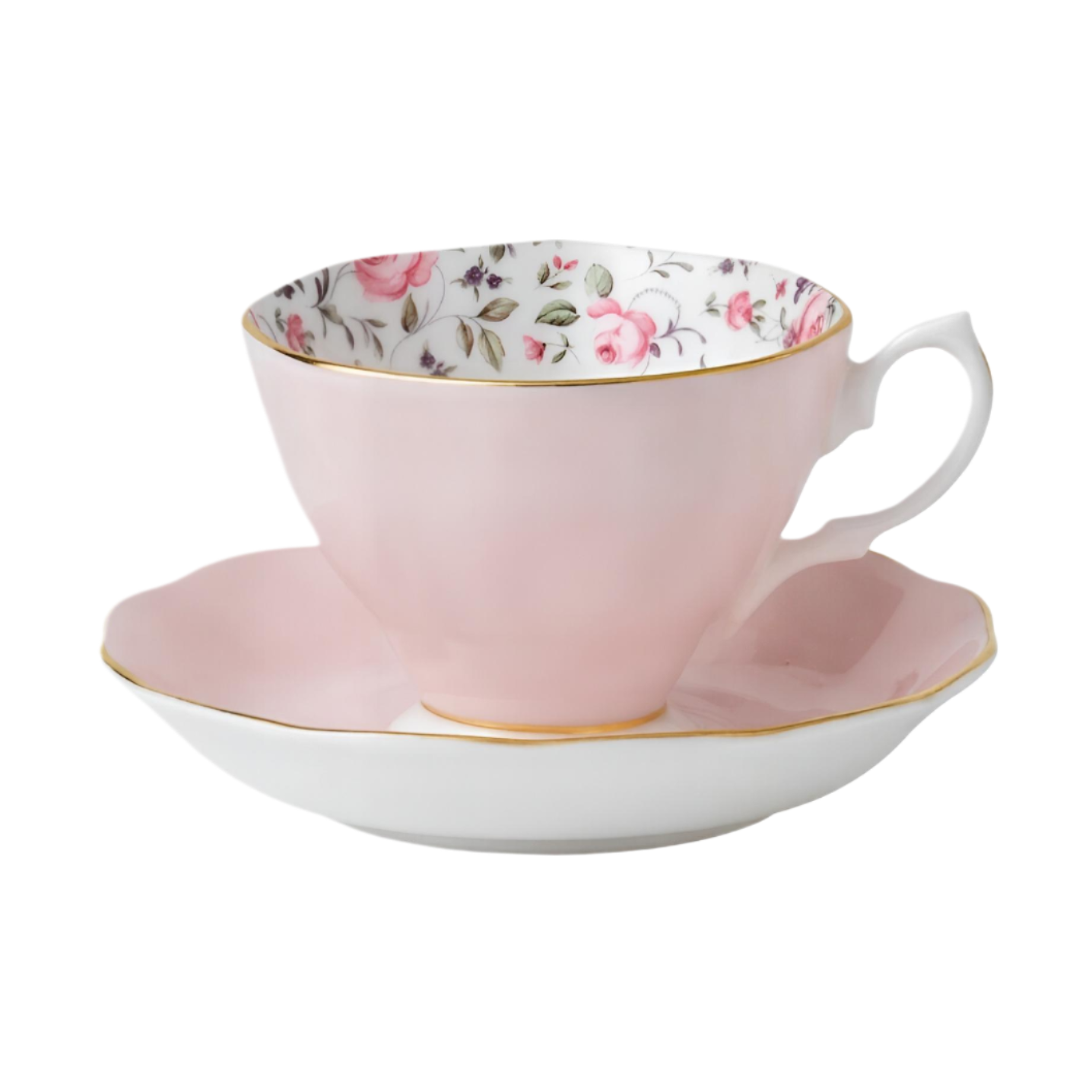 Taza de té c/plato, ROYAL ALBERT x Miranda Kerr, Rose Confetti