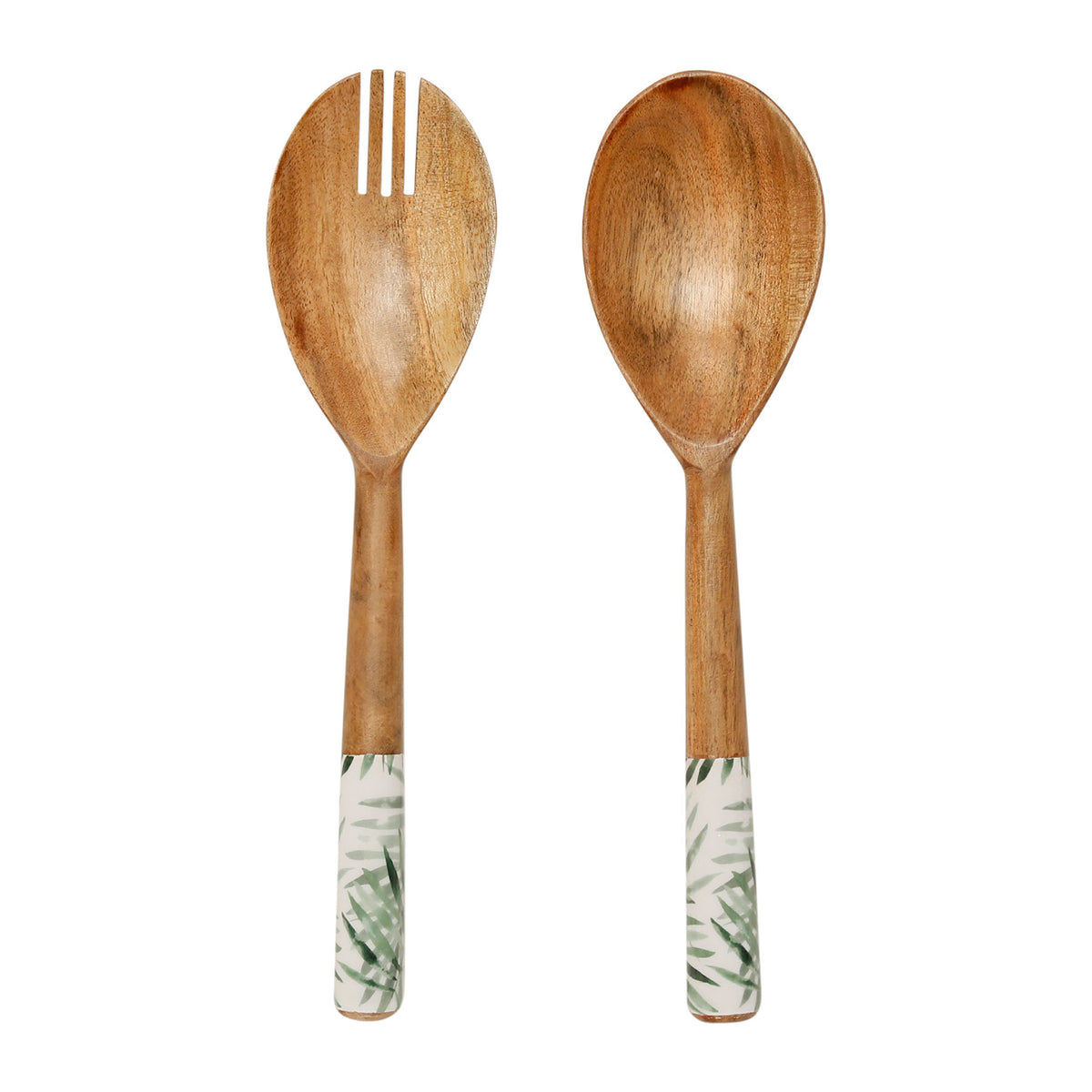 Service Cutlery, Side Table, Palmier Vert (2 Pieces) - Nahia Home