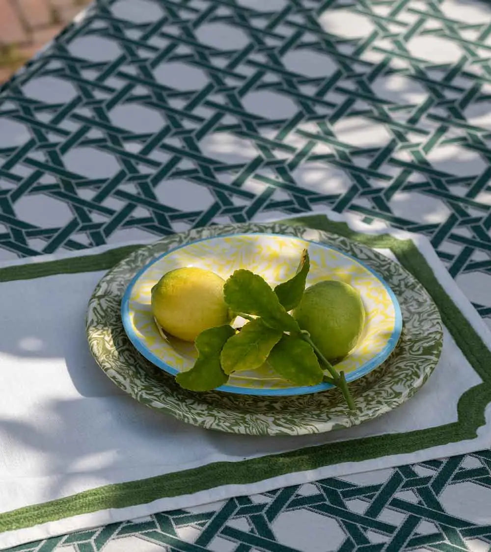 Casa López Majorque Vert Olive Linen Placemat