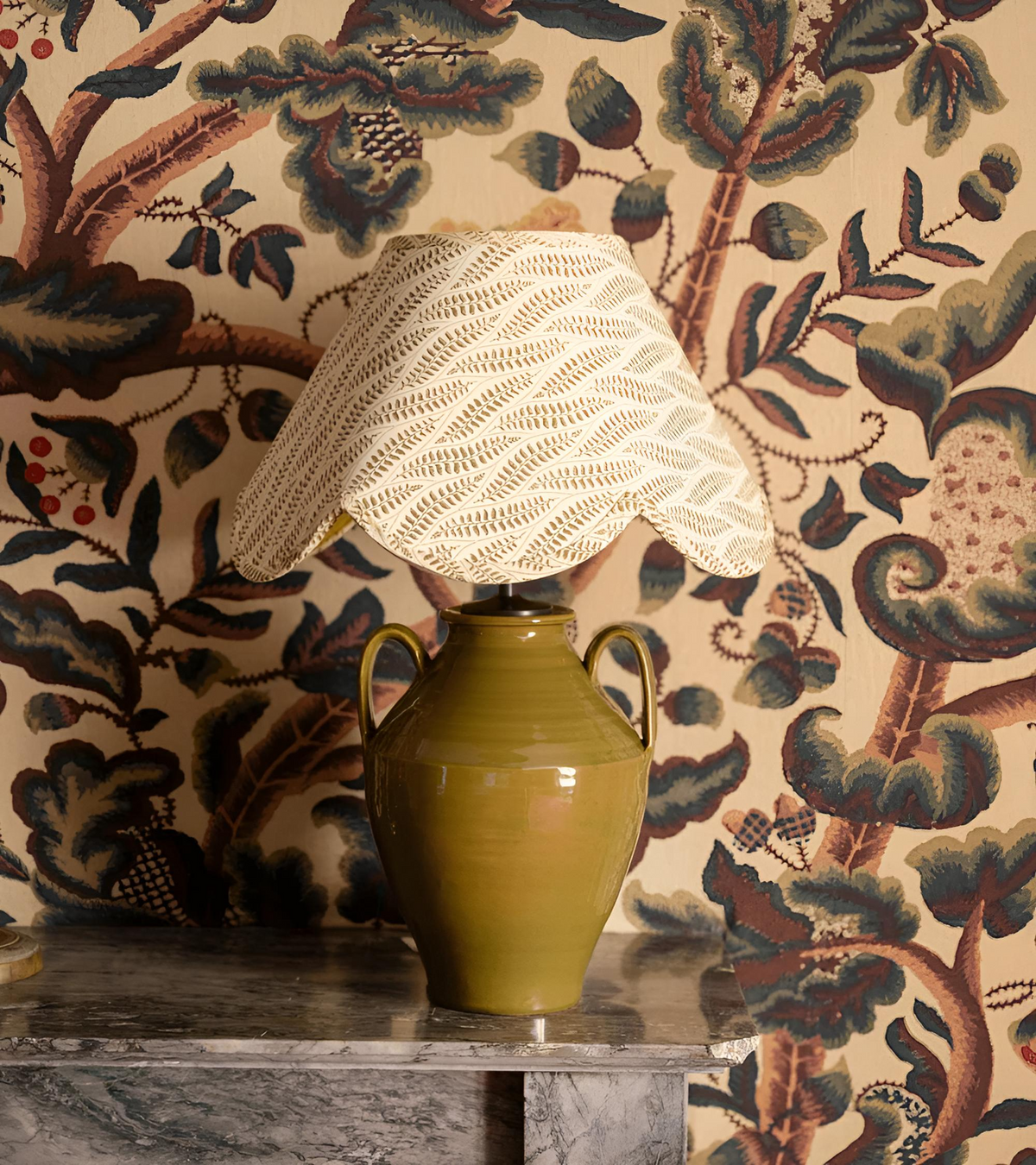 Casa López Vert Olive Lamp Base - View 2 - Nahia Home