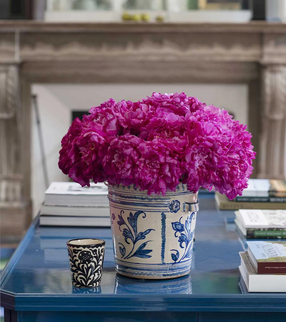 Hielera de cerámica Blue FLower , Casa López (Paris)