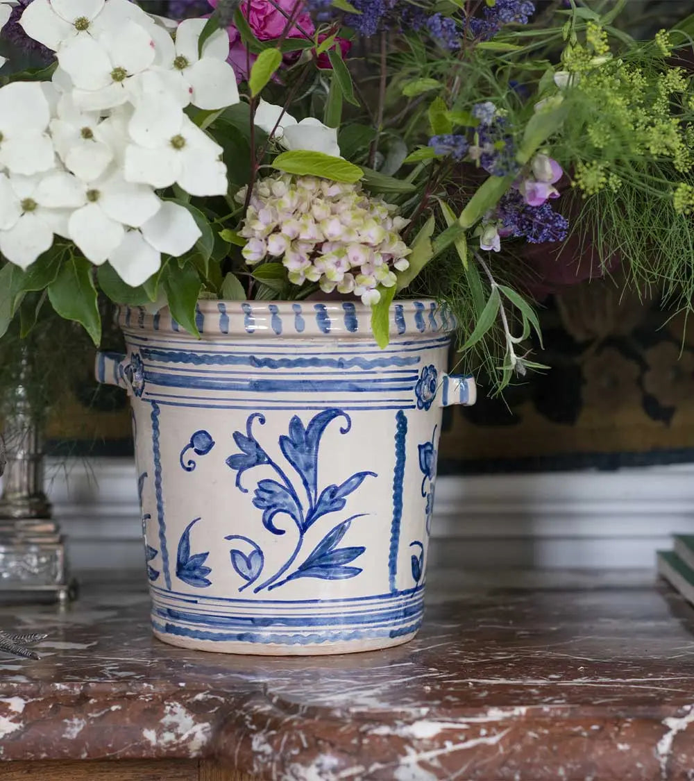 Hielera de cerámica Blue FLower , Casa López (Paris)