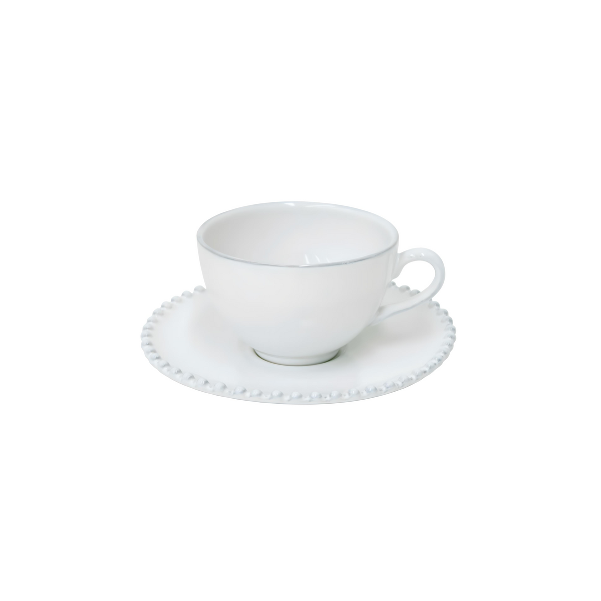 Taza de té con plato Costa Nova, Pearl - Nahia Home