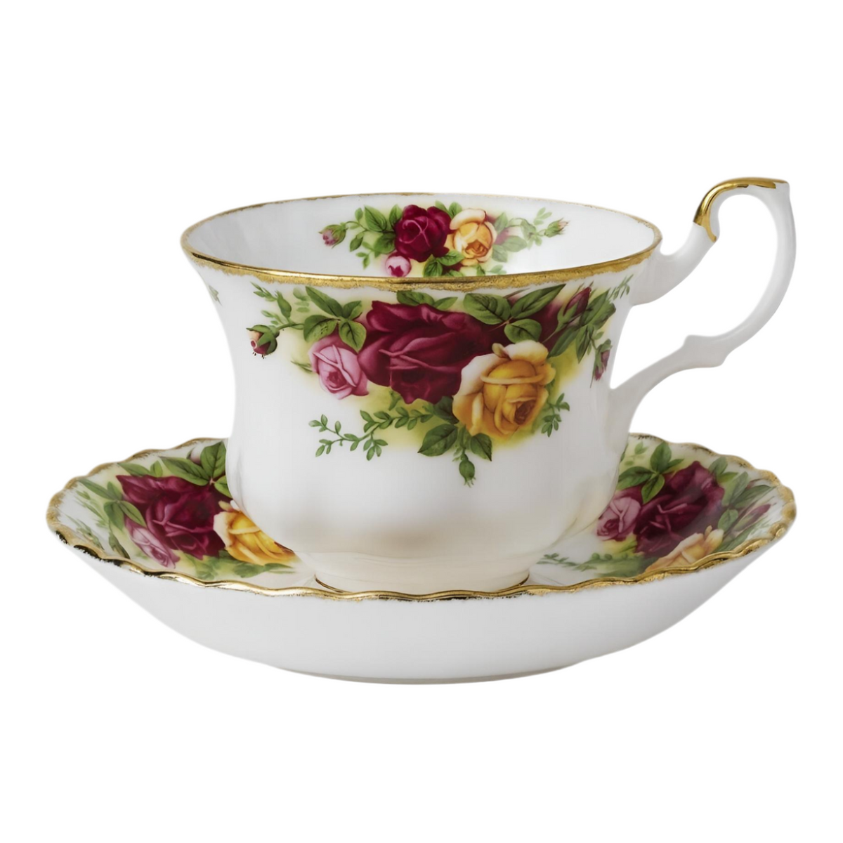 Taza de té c/plato, ROYAL ALBERT, OLD COUNTRY ROSES - Nahia Home