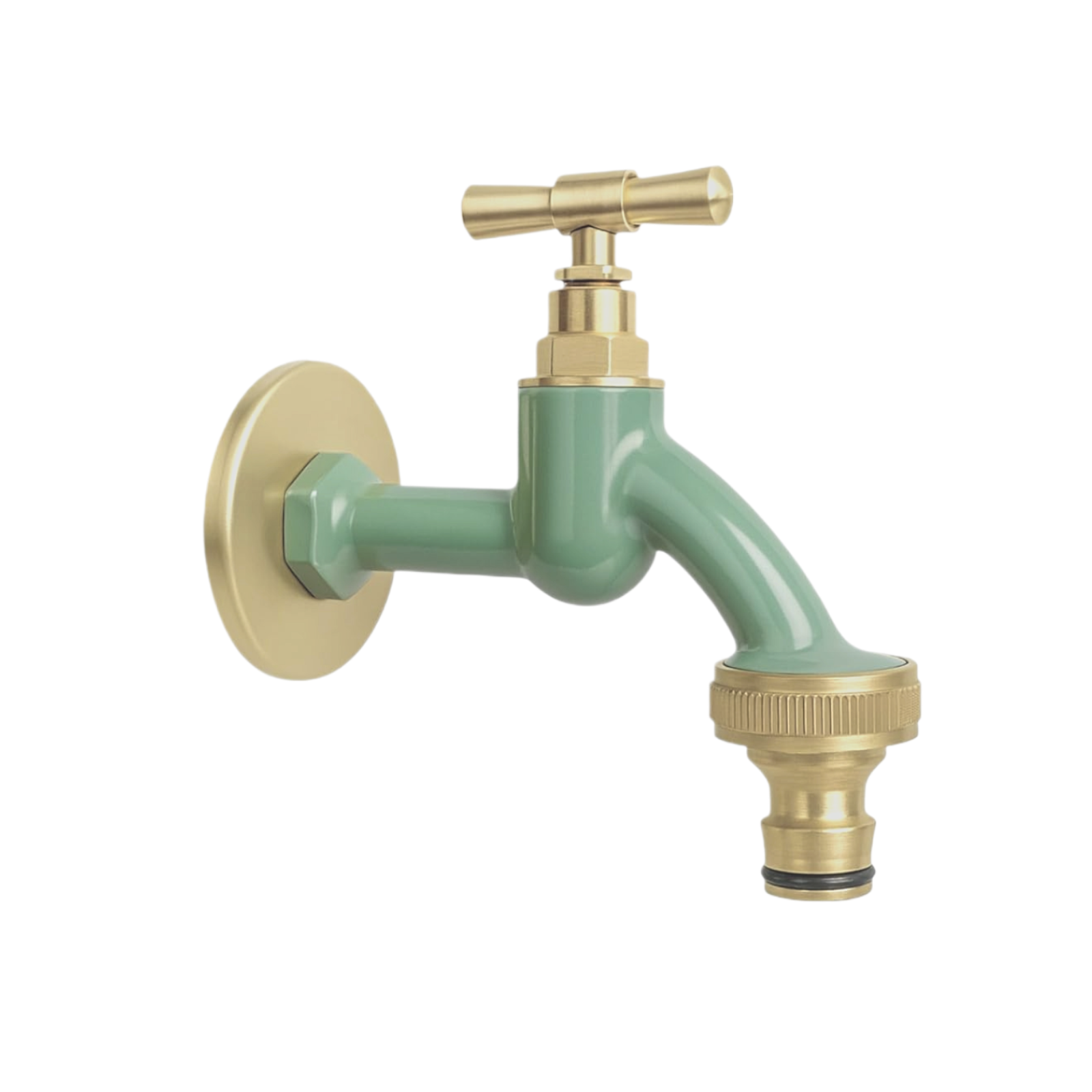 Livlig Green Garden Tap with Rosette