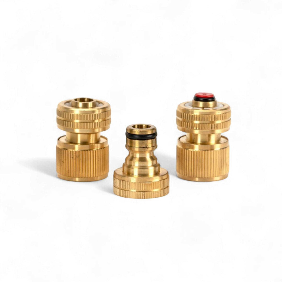 Brass hose connection set, Livlig.