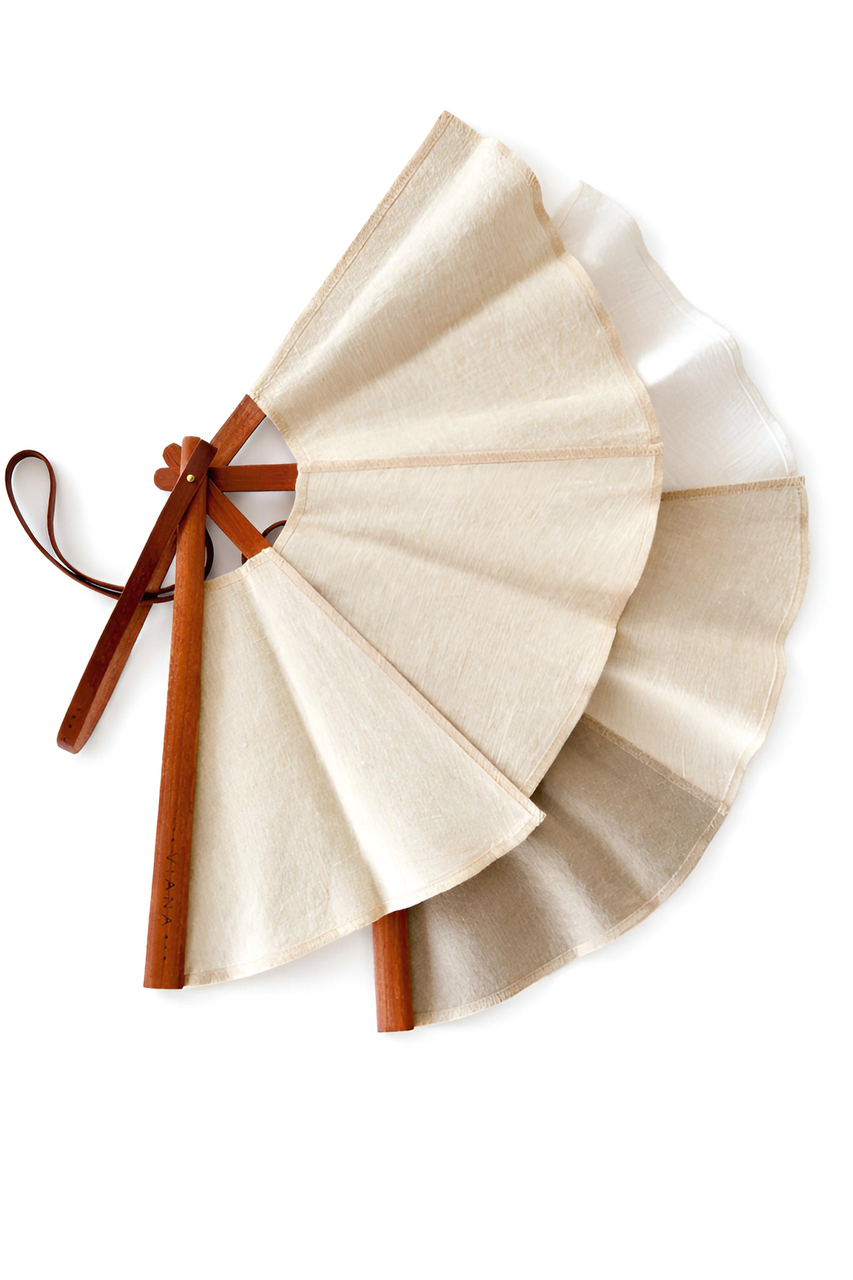 The Viana Fan, Doñana Linen - View 3 - Nahia Home