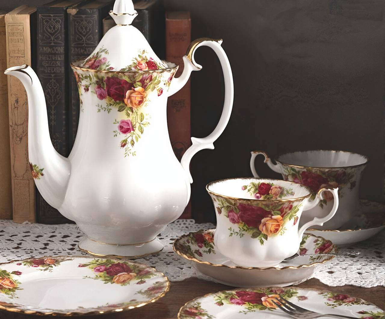 Servidor de café ROYAL ALBERT. OLD COUNTRY ROSES