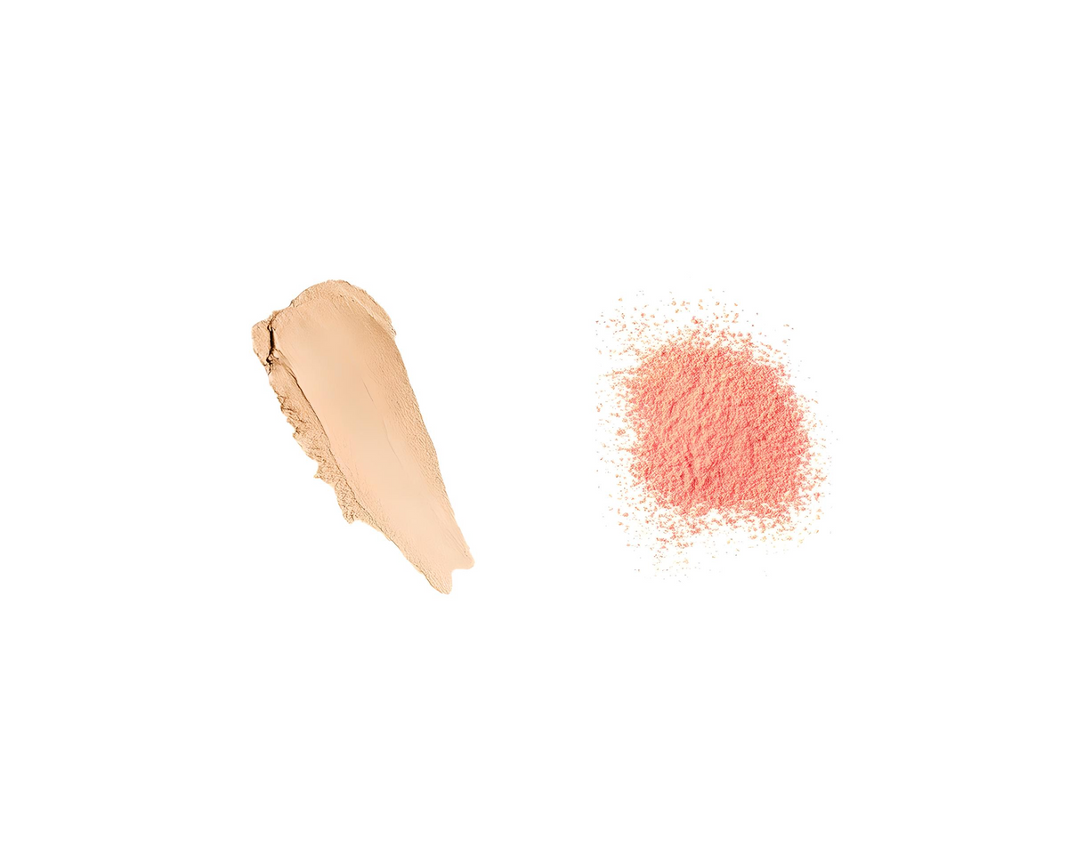 Blush and Highlighter, Dual Powder Peach Glow. MI-RÊ PARIS - View 4 - Nahia Home