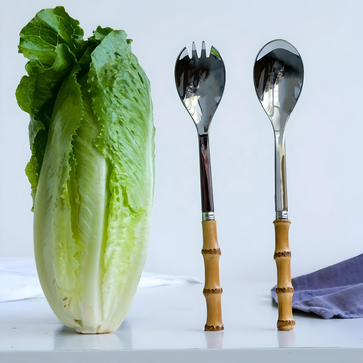 Bamboo Serving Utensils - View 2 - Nahia Home