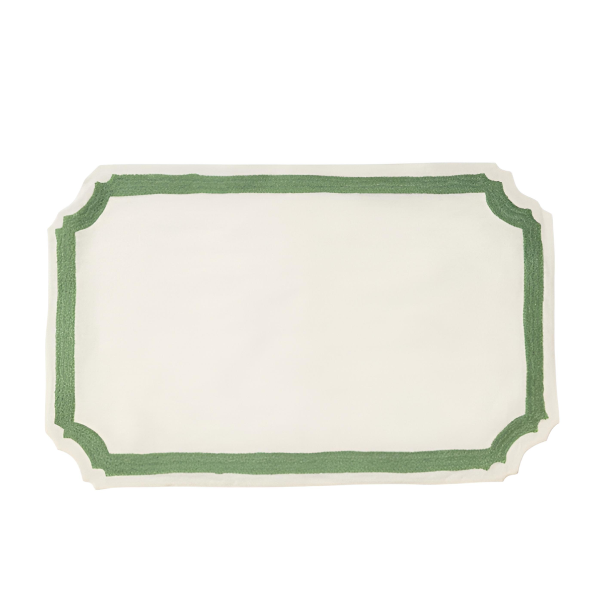 Mantel Individual Lino Majorque Vert Olive, Casa López (Paris) - Nahia Home