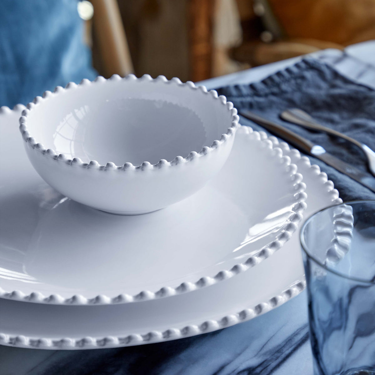 Flat Plate Costa Nova, Pearl 28cm - View 3 - Nahia Home