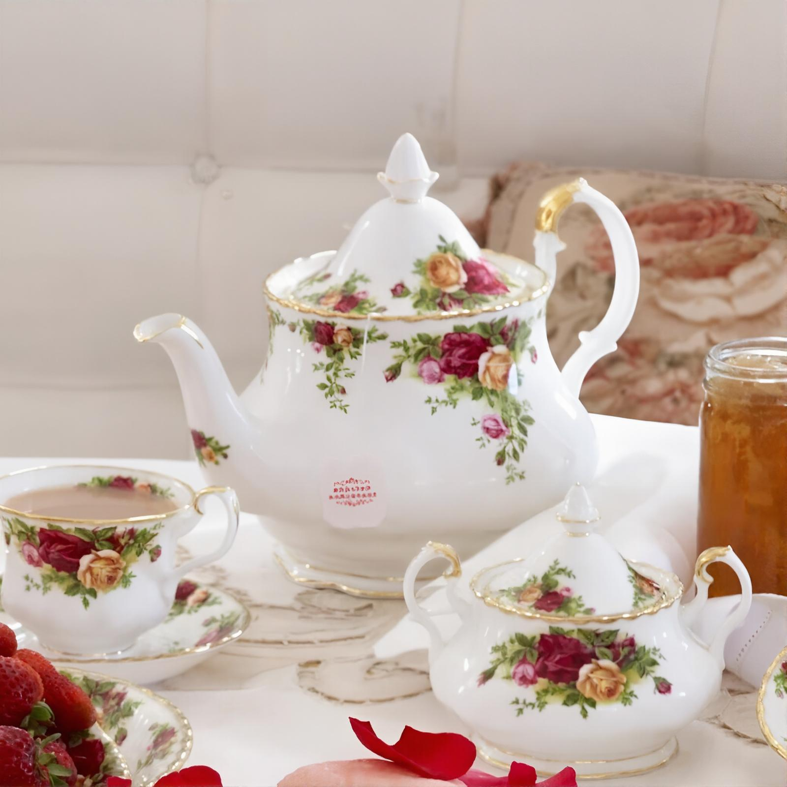 Servidor de té, ROYAL ALBERT. OLD COUNTRY ROSES