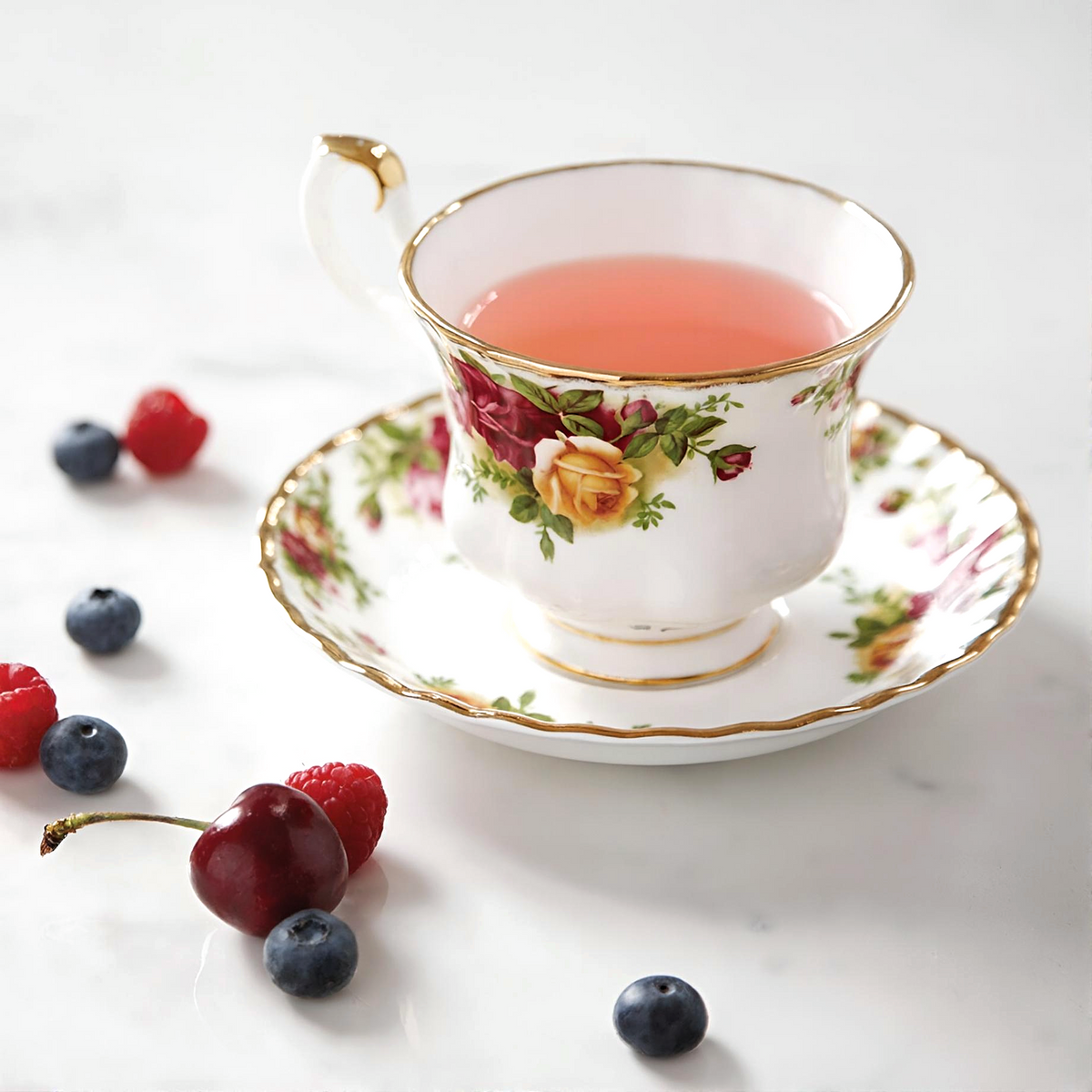 Taza de té c/plato, ROYAL ALBERT, OLD COUNTRY ROSES - Vista 3 - Nahia Home
