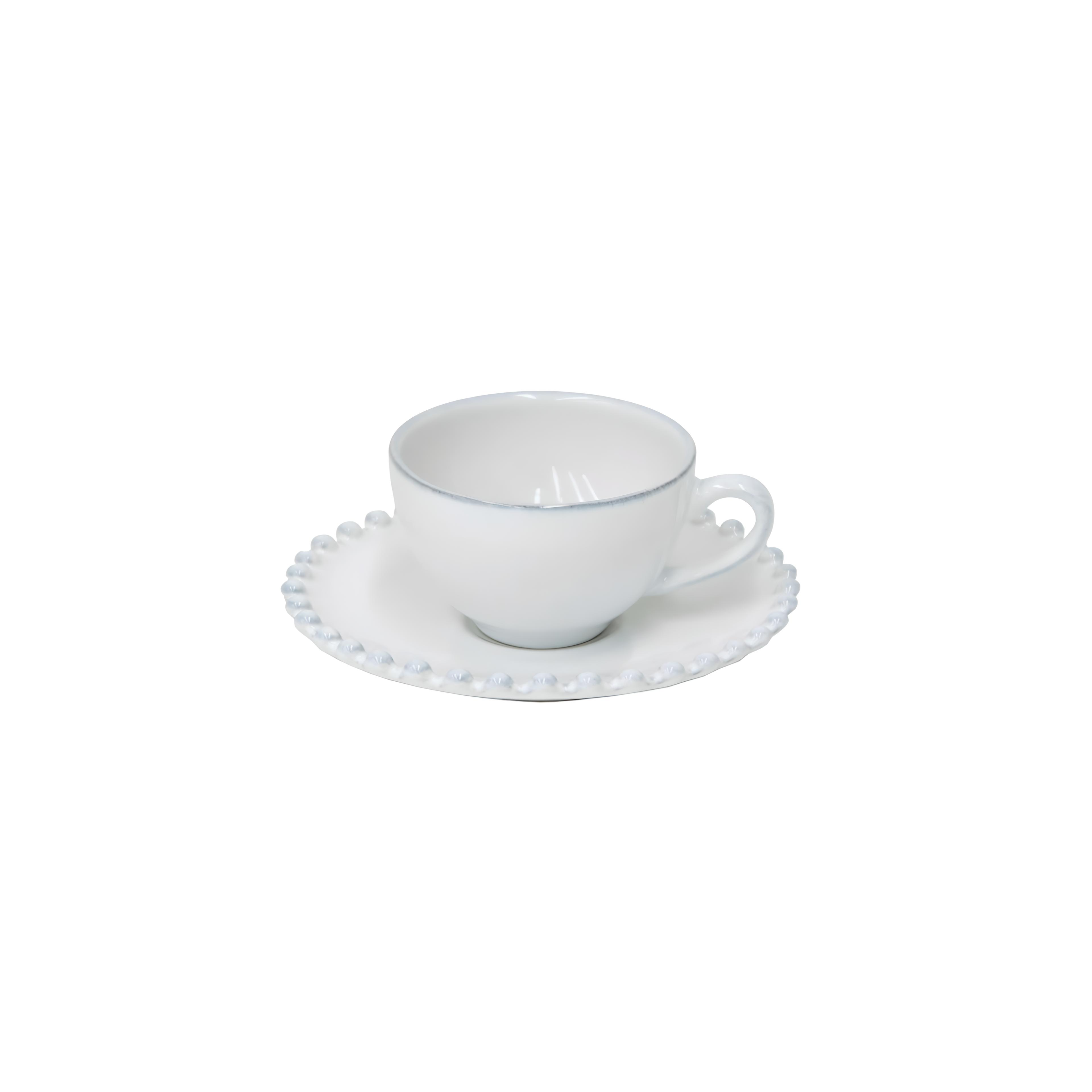 Taza de café con plato Costa Nova, Pearl.