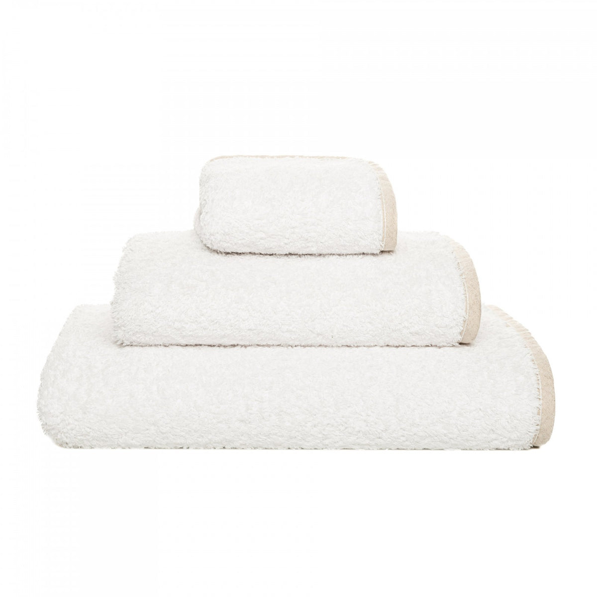 Linen Snow Towel 800 GSM - Nahia Home